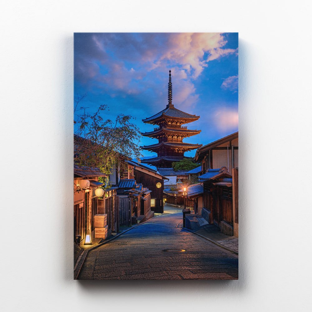 Canvas print of Sunset at Yasaka Pagoda
