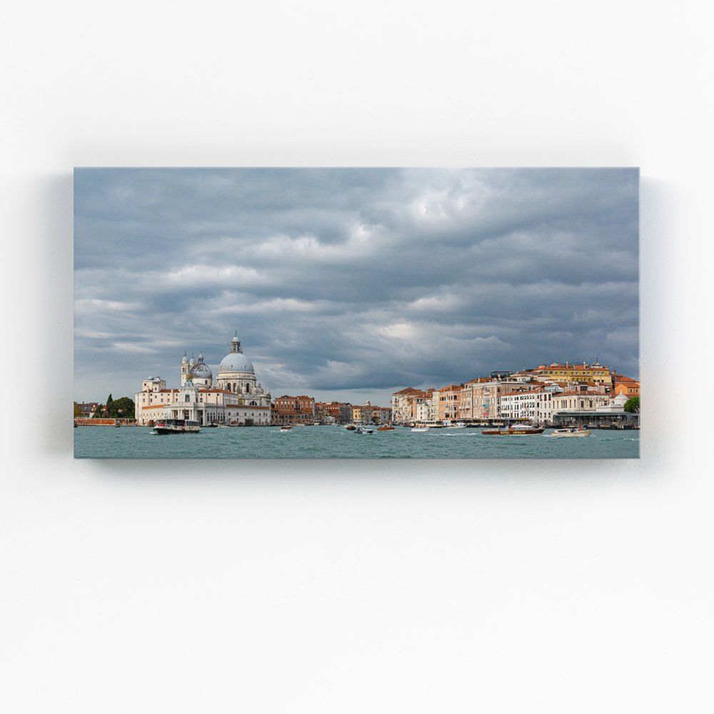 Canvas print of Busy Venice waterways