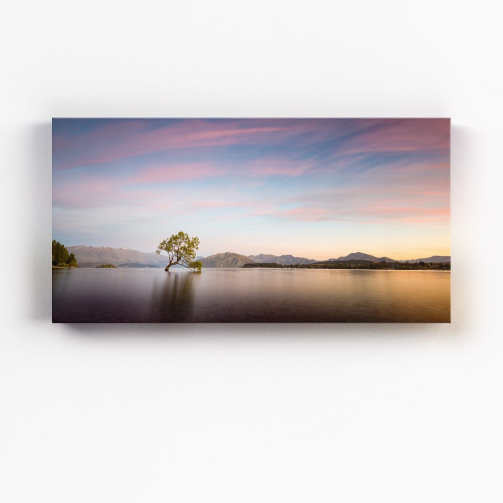 Canvas print of Lake Wanaka at sunrise
