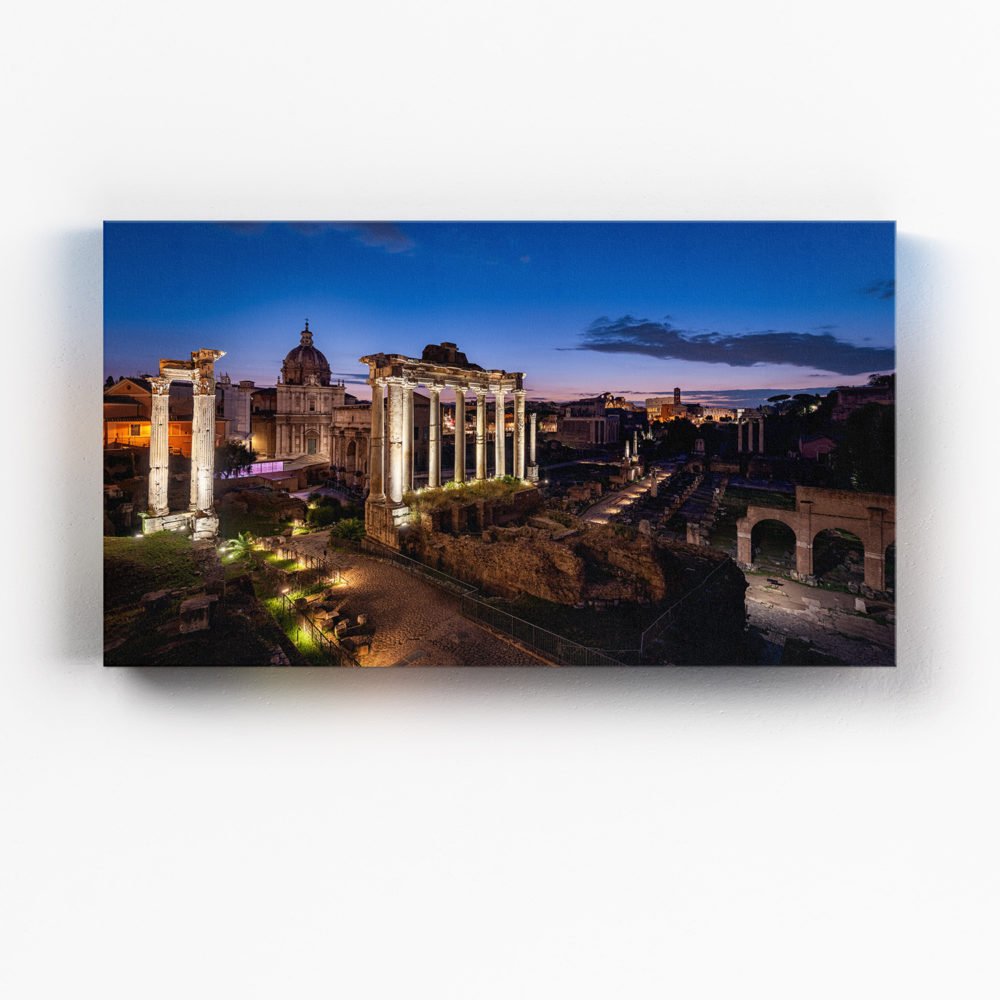 Canvas print of The Roman Forum just before Dawn