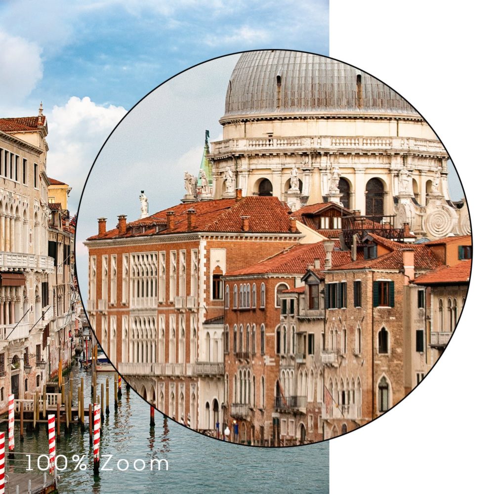 Close up of Venice’s Grand Canal in colour during the day wall art