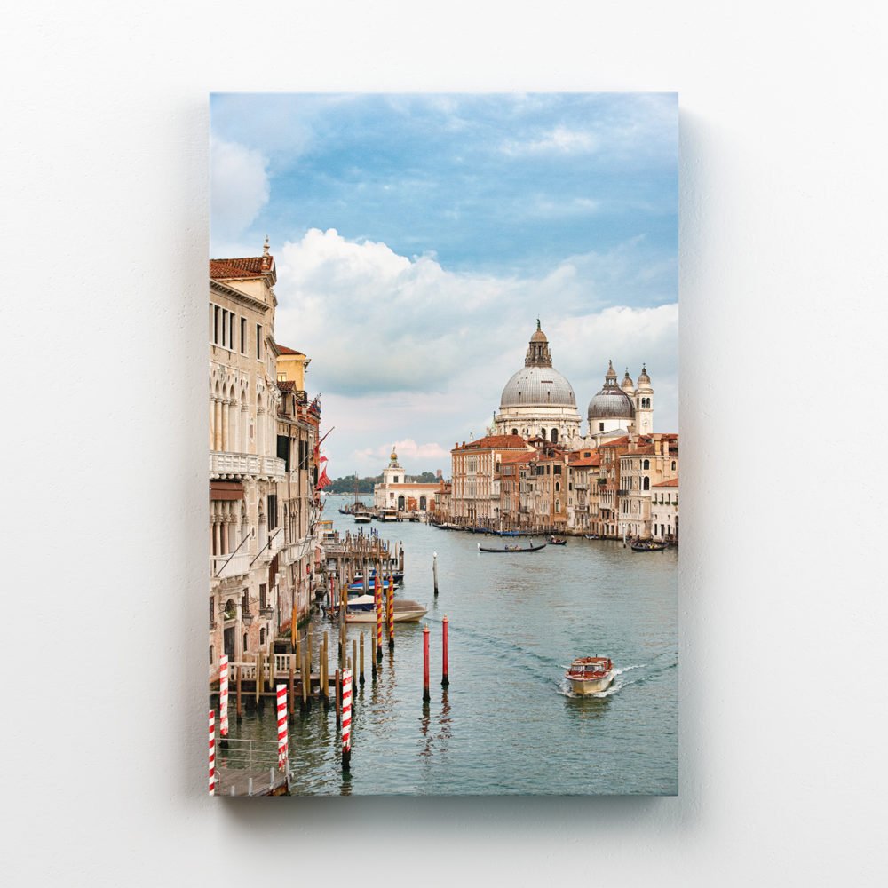 Canvas print of Venice’s Grand Canal in colour during the day