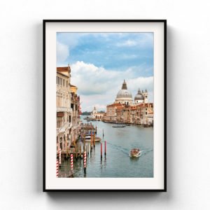 Framed Art Print of Venice’s Grand Canal in colour during the day