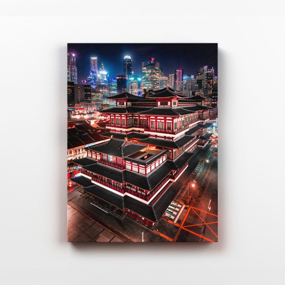 Canvas print of Singapore’s Buddha Tooth Relic Temple