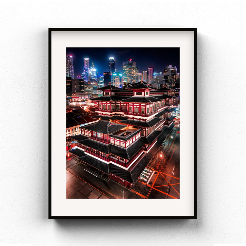 Framed Art Print of Singapore’s Buddha Tooth Relic Temple